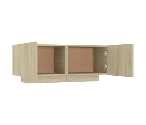 Mueble para TV madera contrachapada color roble 100x35x40 cm