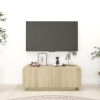 Mueble para TV madera contrachapada color roble 100x35x40 cm