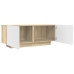 Mueble para TV contrachapada blanco y roble 100x35x40 cm