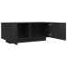 Mueble de TV madera contrachapada negro brillante 100x35x40 cm