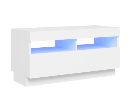 Mueble para TV con luces LED blanco 80x35x40 cm