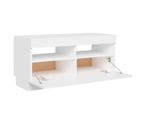 Mueble para TV con luces LED blanco 80x35x40 cm