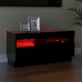 Mueble de TV con luces LED negro 80x35x40 cm