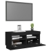 Mueble de TV con luces LED negro 80x35x40 cm