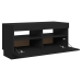 Mueble de TV con luces LED negro 80x35x40 cm