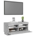 Mueble de TV con luces LED gris hormigón 80x35x40 cm