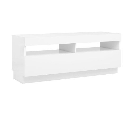 Mueble para TV con luces LED blanco 100x35x40 cm