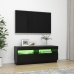 Mueble de TV con luces LED negro 100x35x40 cm