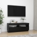 Mueble de TV con luces LED negro 100x35x40 cm