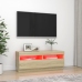 Mueble de TV con luces LED roble Sonoma 100x35x40 cm