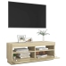 Mueble de TV con luces LED roble Sonoma 100x35x40 cm