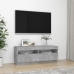 vidaXL Mueble de TV con luces LED gris hormigón 100x35x40 cm