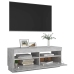 vidaXL Mueble de TV con luces LED gris hormigón 100x35x40 cm