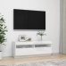 vidaXL Mueble de TV con luces LED blanco brillante 100x35x40 cm