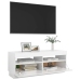 vidaXL Mueble de TV con luces LED blanco brillante 100x35x40 cm