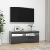 Mueble para TV con luces LED gris brillante 100x35x40 cm