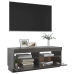 Mueble para TV con luces LED gris brillante 100x35x40 cm