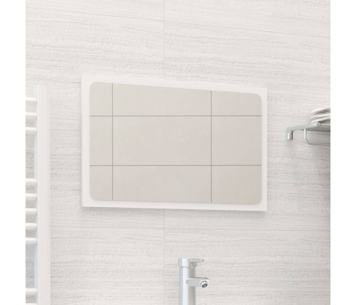 Espejo de baño madera contrachapada blanco 60x1,5x37 cm