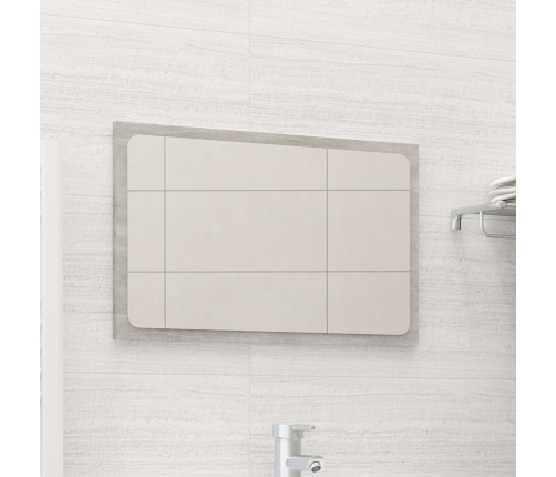 Espejo de baño madera contrachapada gris hormigón 60x1,5x37 cm