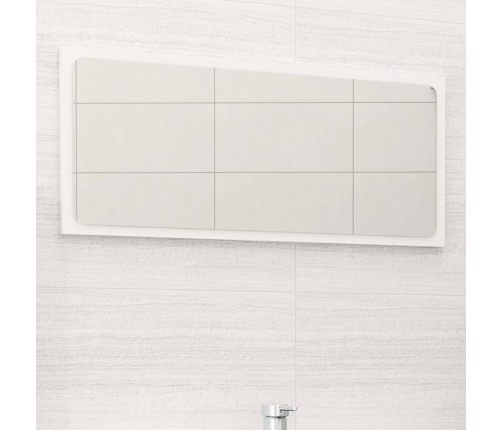 Espejo de baño madera contrachapada blanco 80x1,5x37 cm