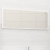 Espejo de baño madera contrachapada blanco 90x1,5x37 cm