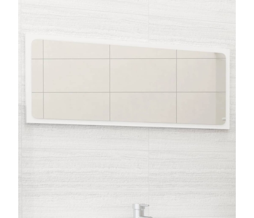 Espejo de baño madera contrachapada blanco 90x1,5x37 cm