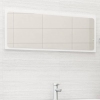 Espejo de baño madera contrachapada blanco 100x1,5x37 cm