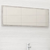 Espejo de baño madera contrachapada gris hormigón 100x1,5x37 cm