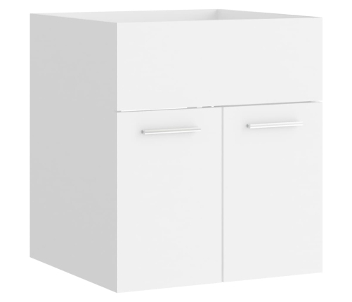 Armario para lavabo madera contrachapada blanco 41x38,5x46 cm