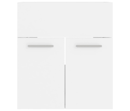 Armario para lavabo madera contrachapada blanco 41x38,5x46 cm