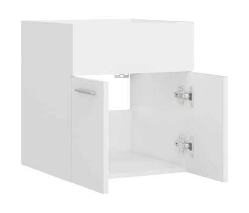 Armario para lavabo madera contrachapada blanco 41x38,5x46 cm