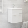 Armario para lavabo madera contrachapada blanco 41x38,5x46 cm