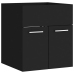 Armario para lavabo madera contrachapada negro 41x38,5x46 cm