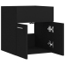 Armario para lavabo madera contrachapada negro 41x38,5x46 cm