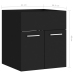 Armario para lavabo madera contrachapada negro 41x38,5x46 cm