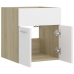 Armario para lavabo contrachapada blanco roble 41x38,5x46 cm