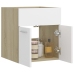 Armario para lavabo contrachapada blanco roble 41x38,5x46 cm