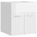 Armario para lavabo contrachapada blanco brillo 41x38,5x46 cm