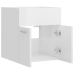 Armario para lavabo contrachapada blanco brillo 41x38,5x46 cm