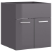 Armario para lavabo contrachapada gris brillo 41x38,5x46 cm