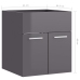 Armario para lavabo contrachapada gris brillo 41x38,5x46 cm