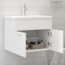 Armario para lavabo madera contrachapada blanco 60x38,5x46 cm