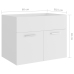 Armario para lavabo madera contrachapada blanco 60x38,5x46 cm