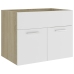 Armario para lavabo contrachapada blanco roble 60x38,5x46 cm