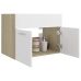 Armario para lavabo contrachapada blanco roble 60x38,5x46 cm