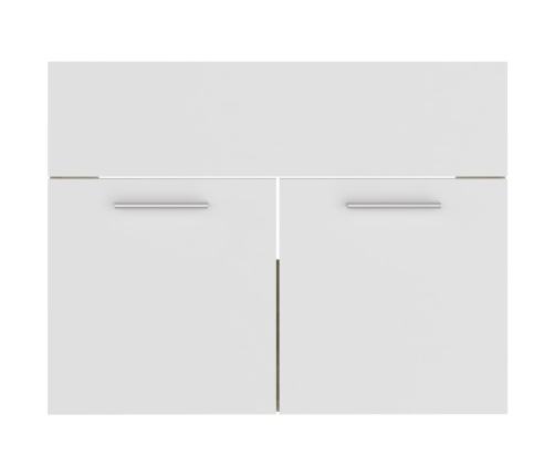 Armario para lavabo contrachapada blanco roble 60x38,5x46 cm