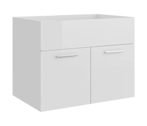 Armario para lavabo madera contrachapada blanco 60x38,5x46 cm