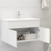 Armario para lavabo madera contrachapada blanco 80x38,5x46 cm