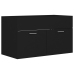 Armario para lavabo madera contrachapada negro 80x38,5x46 cm