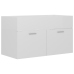 Armario para lavabo contrachapada blanco brillo 80x38,5x46 cm